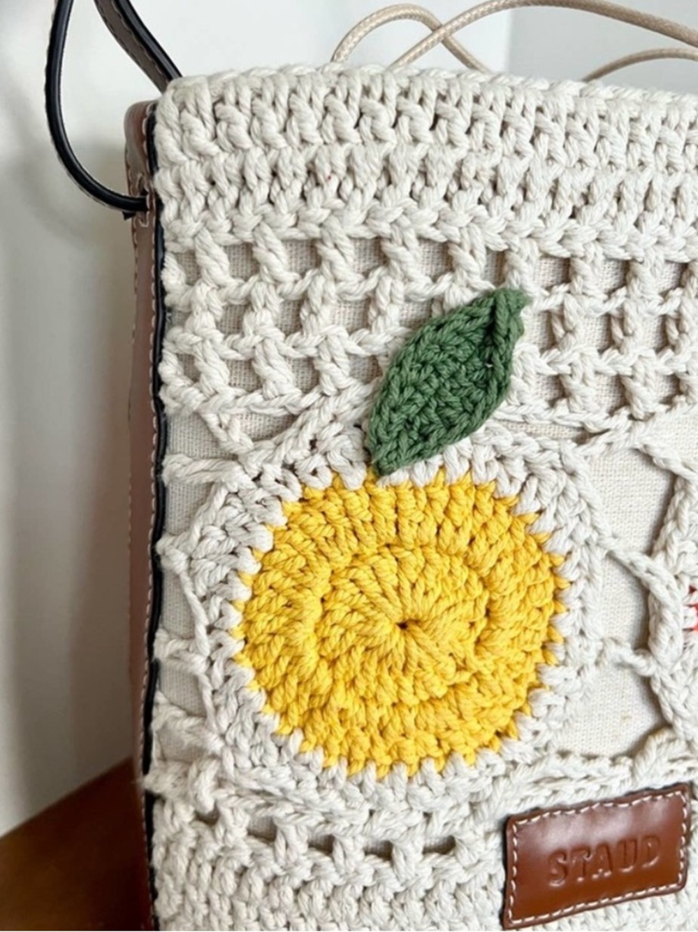STAUD Anita Fruit Crochet Bucket Bag - Picture 10 of 13